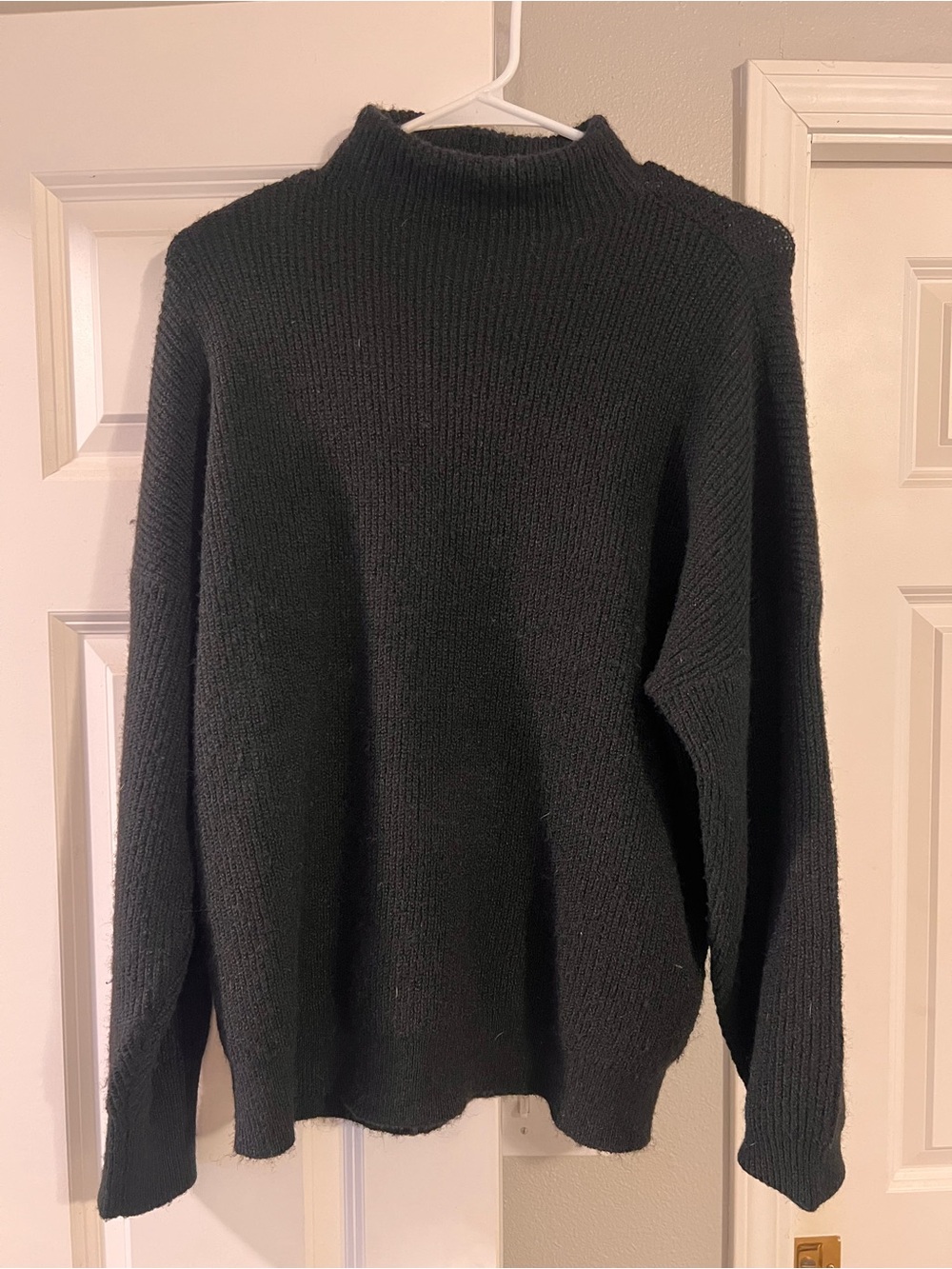 Women's Black Mock Turtleneck Sweater